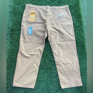Carhartt Rugged Flex Relaxed Fit Canvas Work Pants Khaki Tan Workwear 46x30
